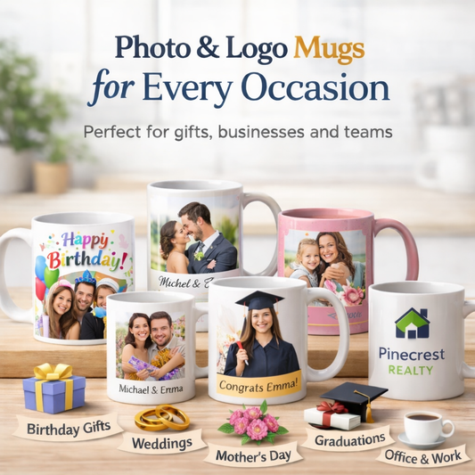 Custom Photo & Logo Coffee Mug | Personalized Gift