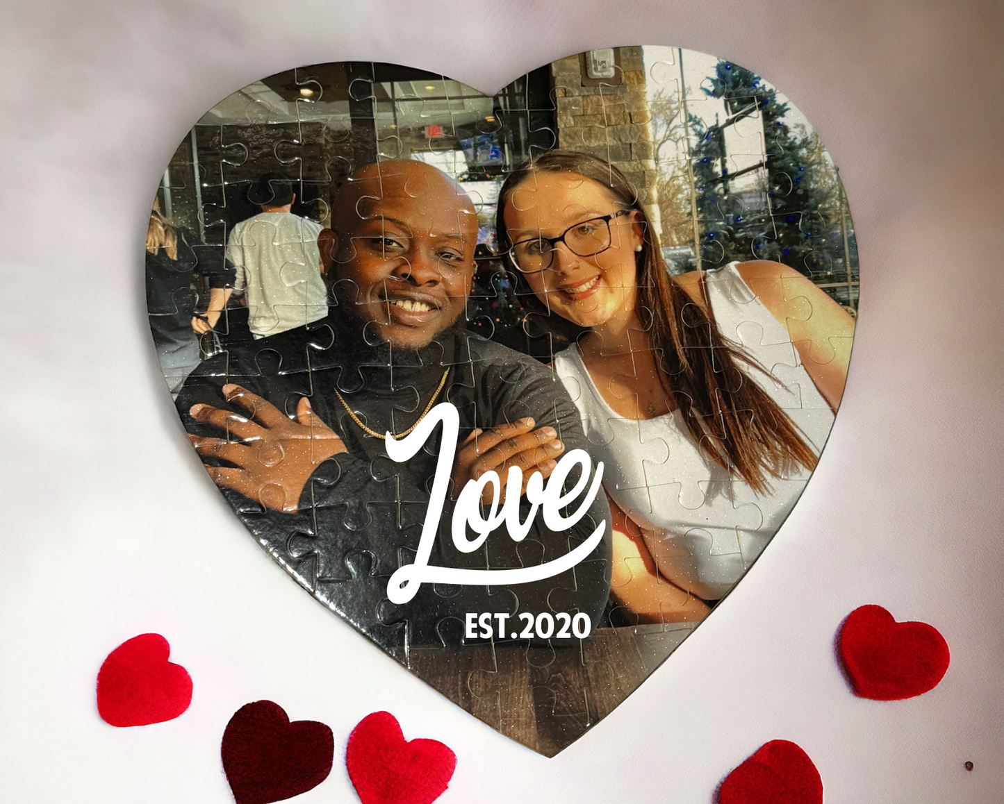 Custom Photo Or Message Heart Puzzle Gift