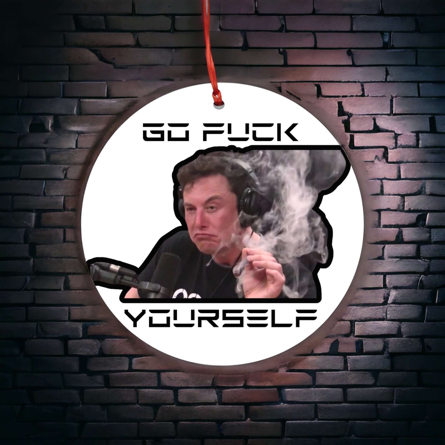 Funny Elon Musk Christmas Ornament