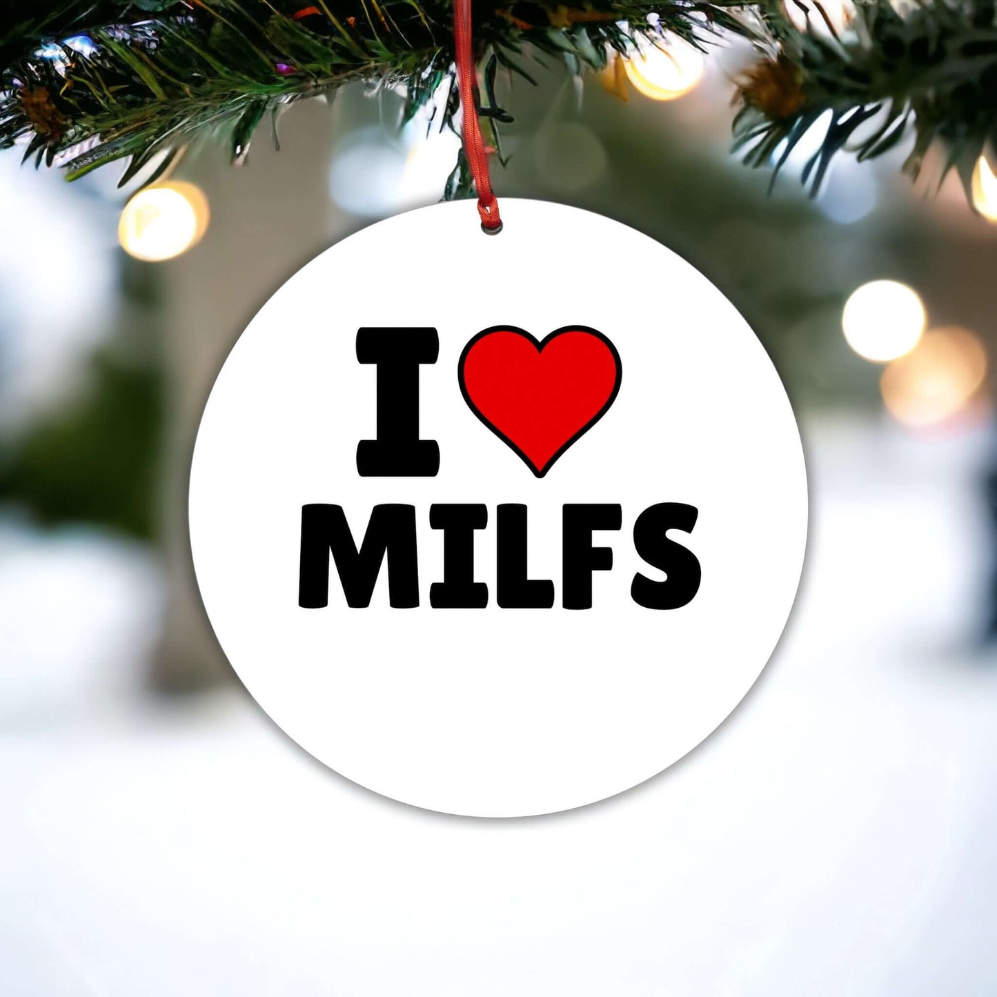 Christmas Ornament I Heart Milfs