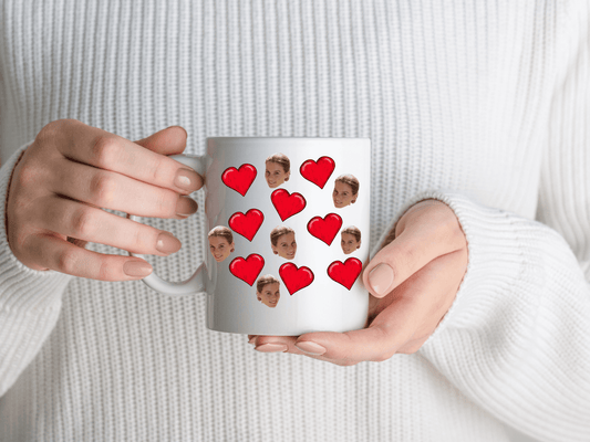 Personalized Photo Coffee Mug | Heart And Photo Mug | Custom Anniversary Gift | Valentine's Day | Unique Ceramic Cup with Pic