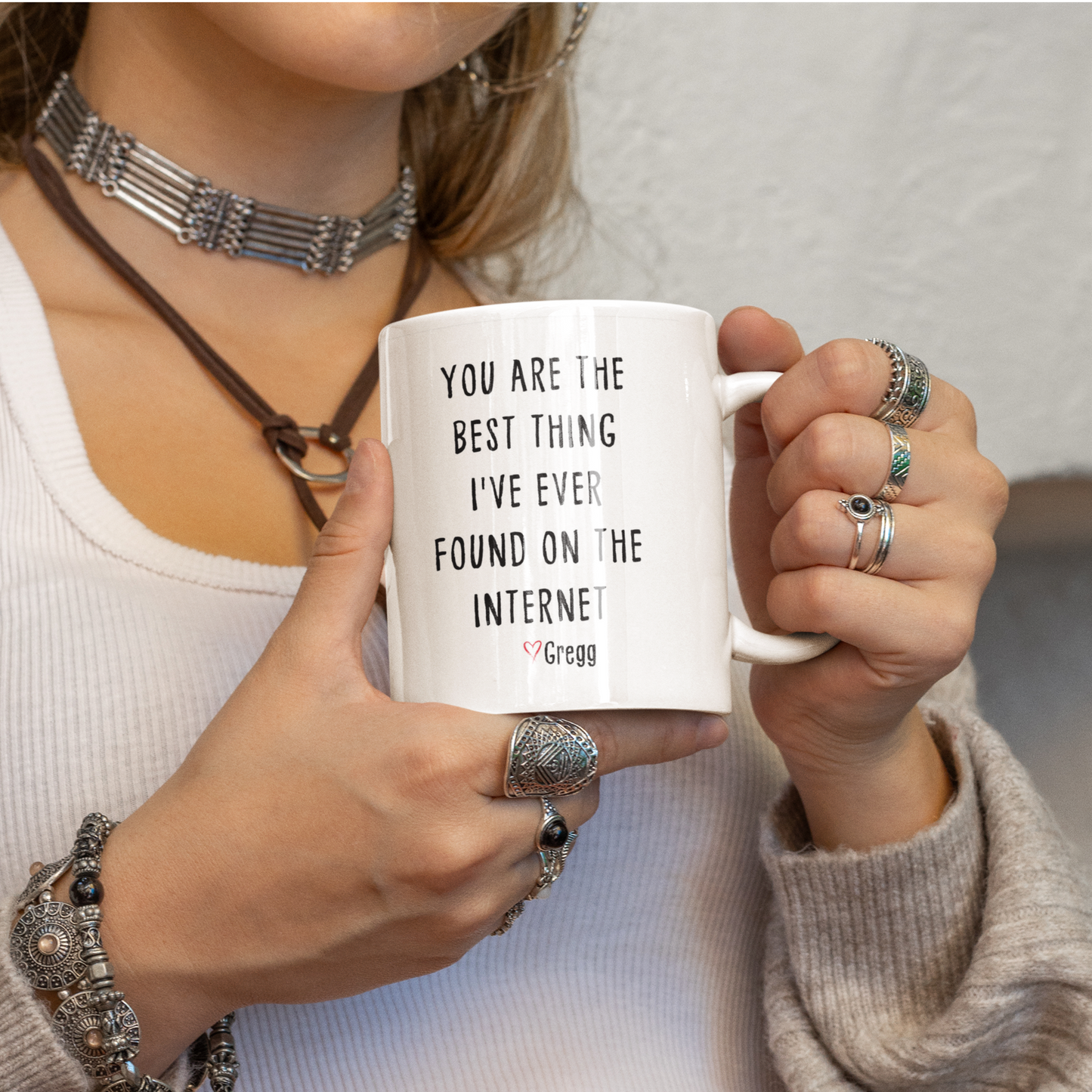 Personalized You Are the Best Thing I Ever Found On The Internet Coffee Mug