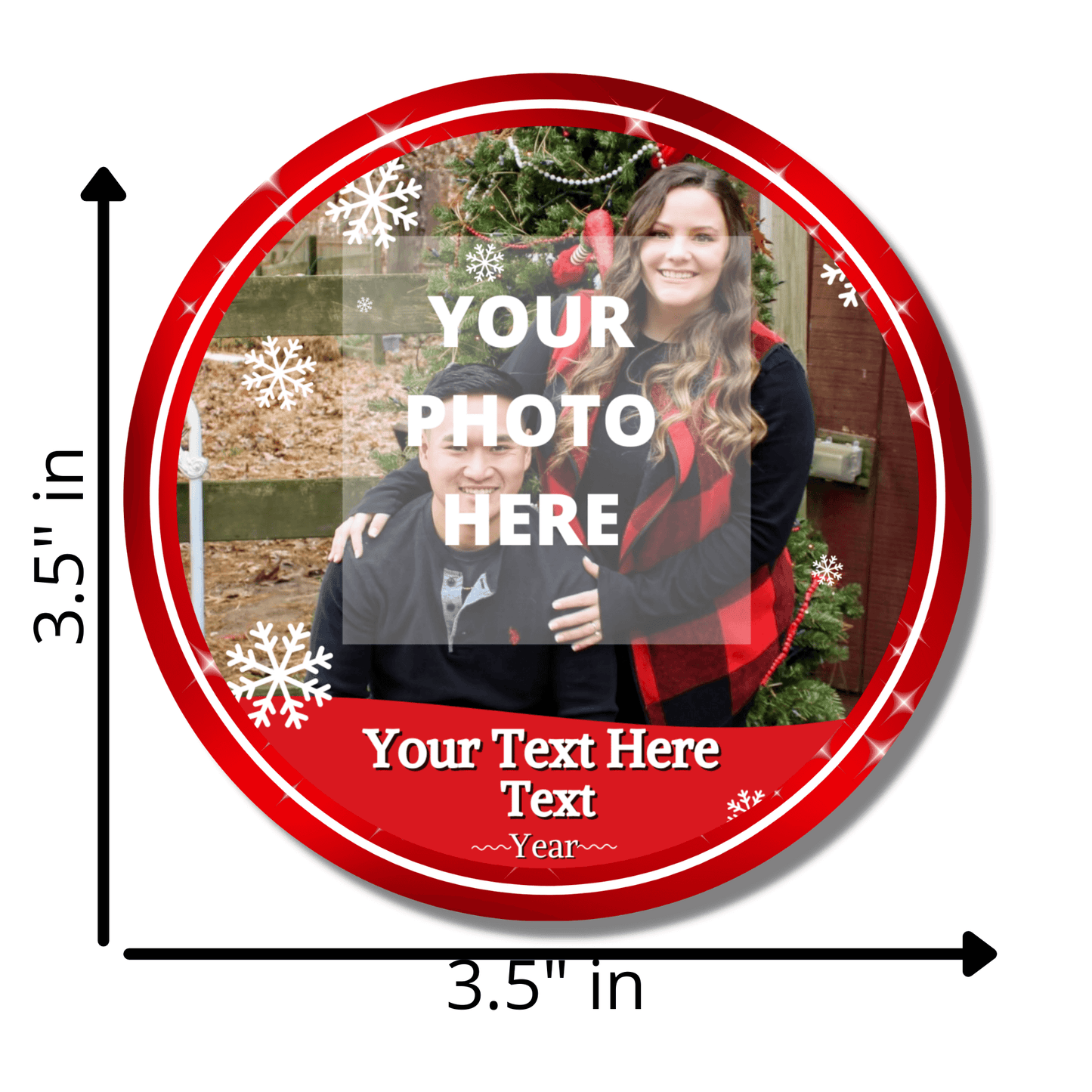 Our First Christmas Engaged Ornament - Custom Photo Baby's First Christmas Ornament