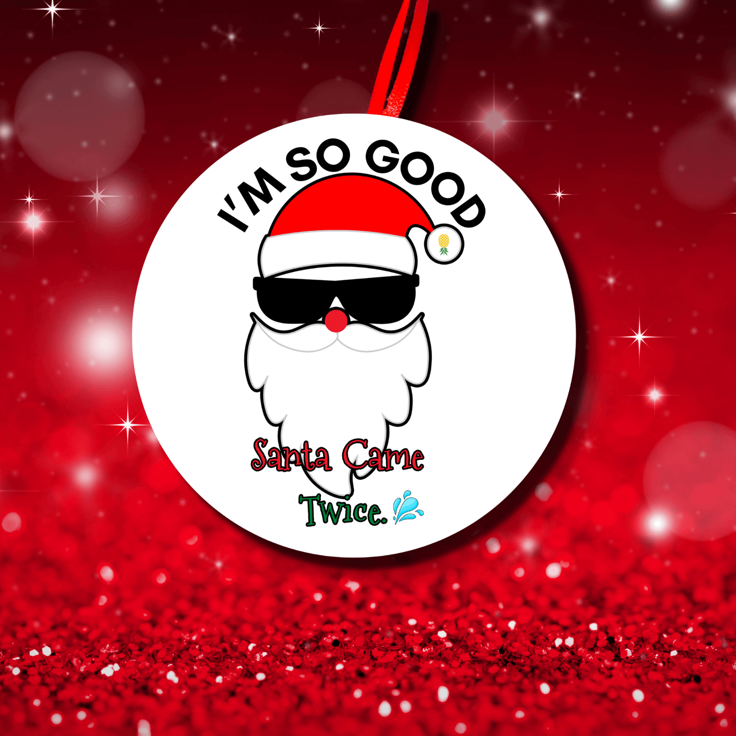 Naughty Santa Funny Christmas Ornament 10