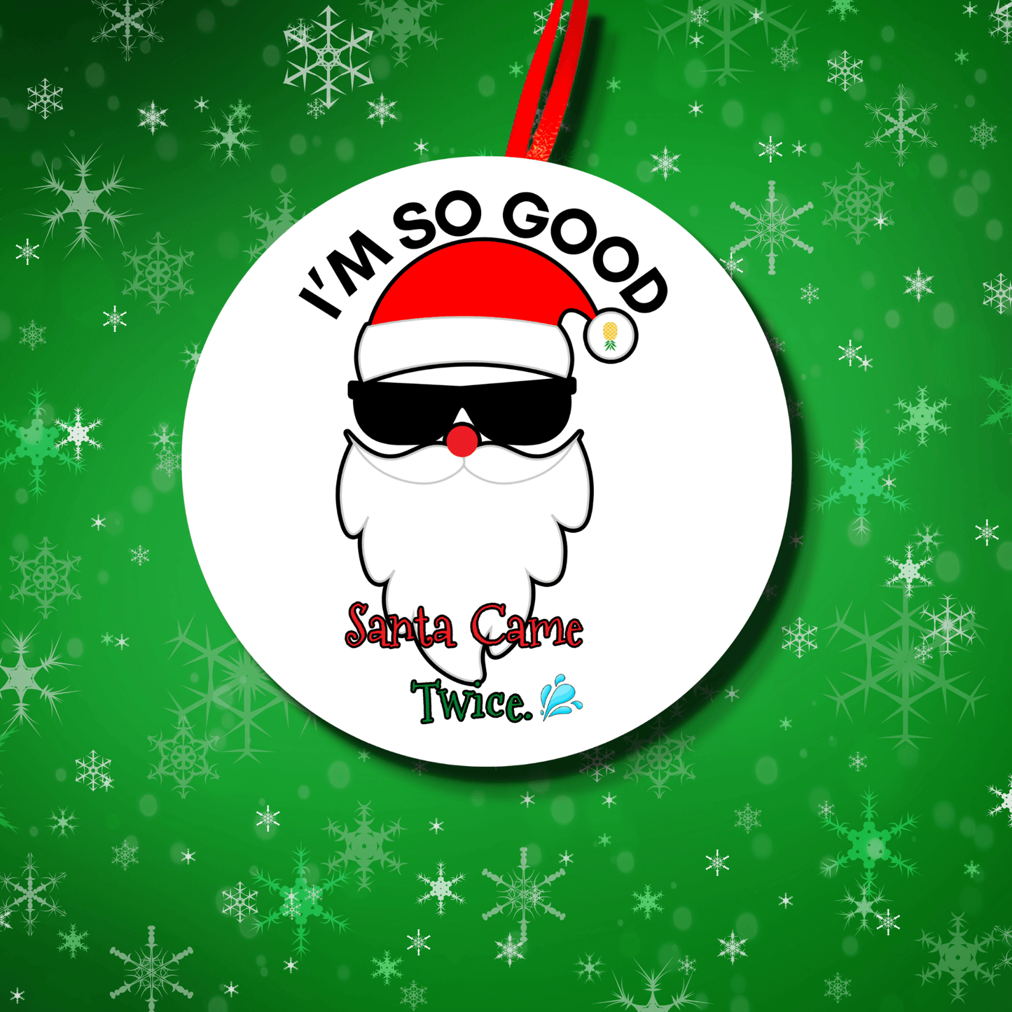 Naughty Santa Funny Christmas Ornament 8