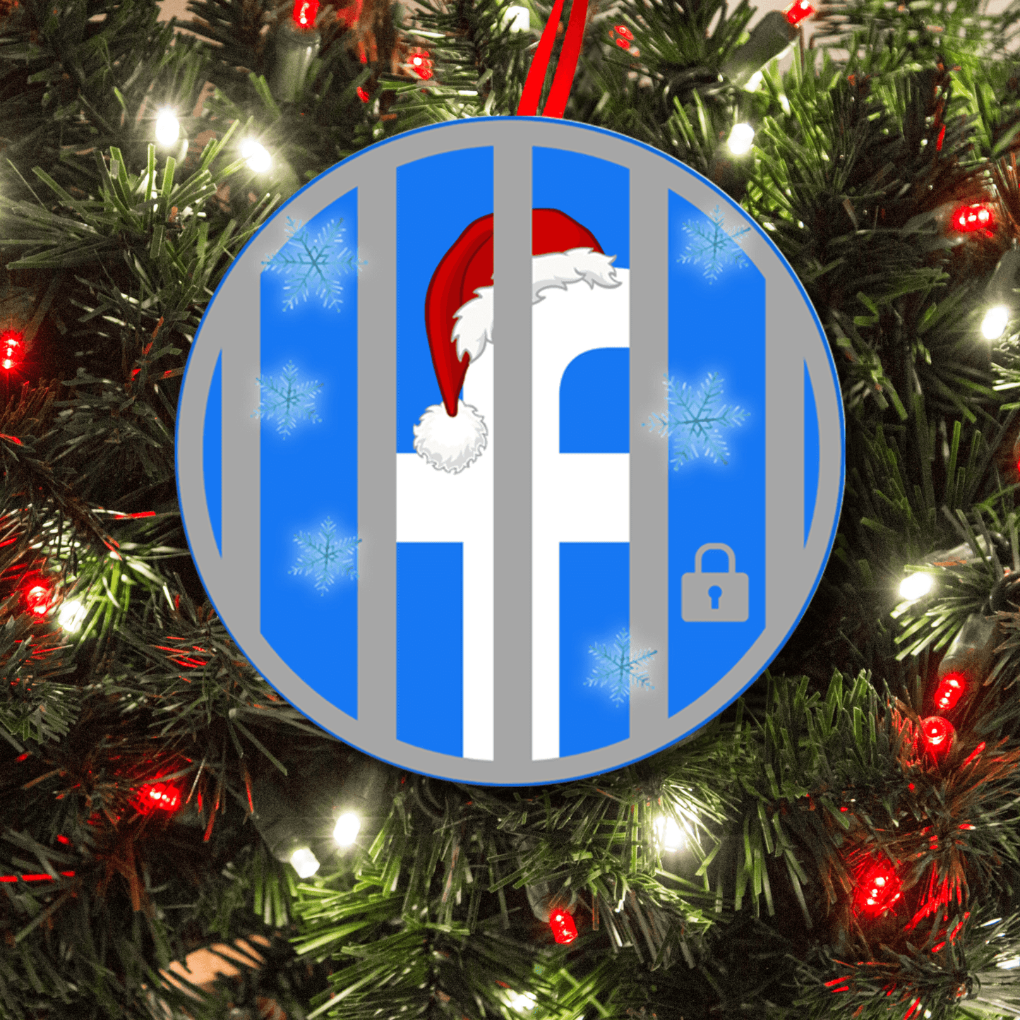 Facebook Jail Christmas Ornament