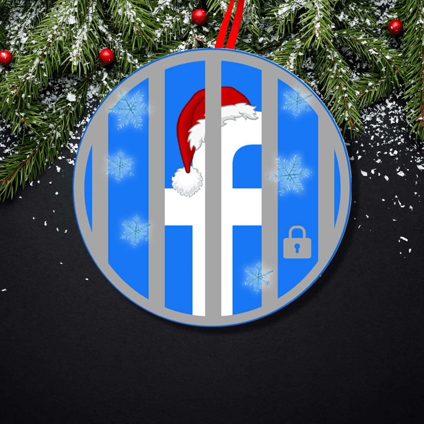 Facebook Jail Christmas Ornament