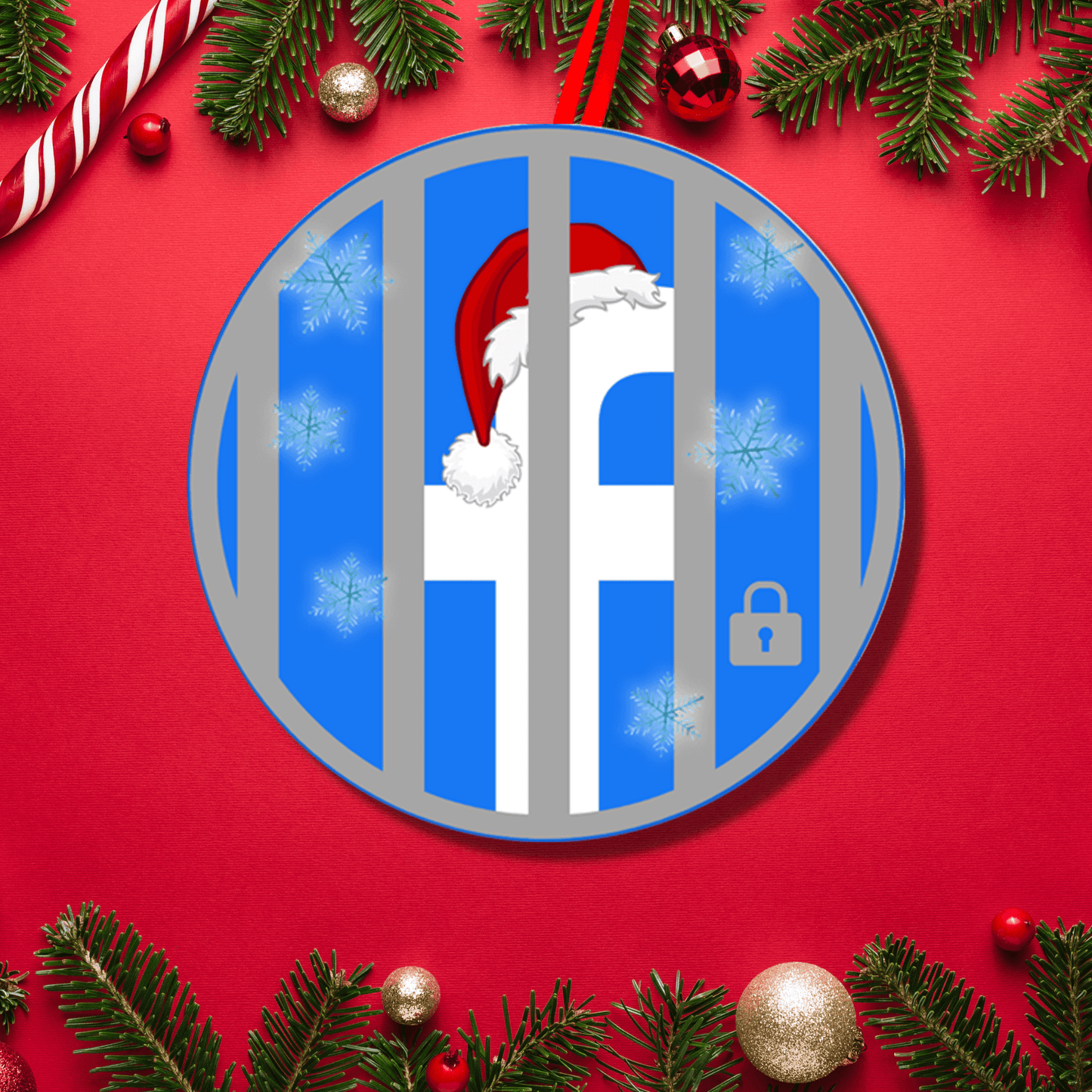 Facebook Jail Christmas Ornament