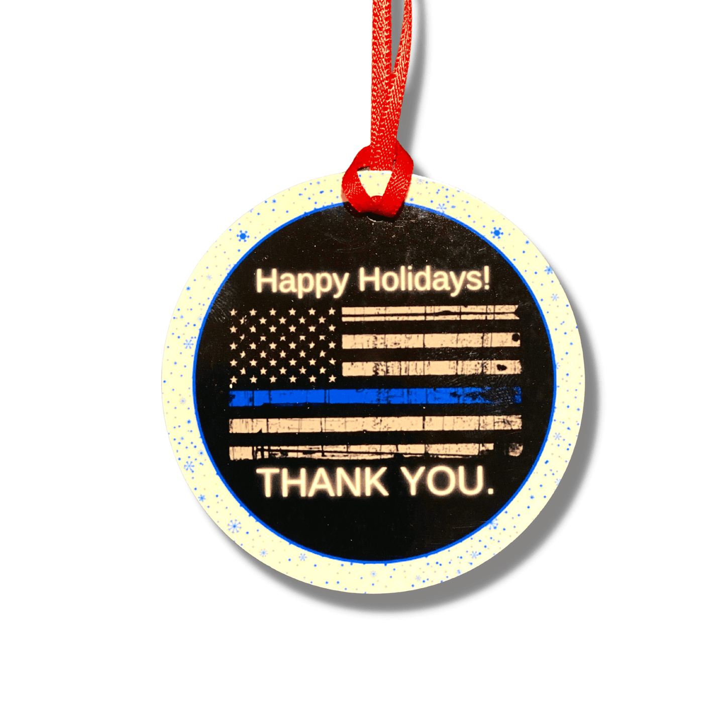 Back the Blue Christmas Ornament 7