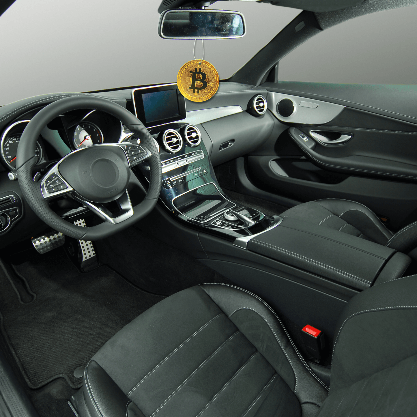 Bitcoin Crypto Rear View Mirror Charm Car Accessory