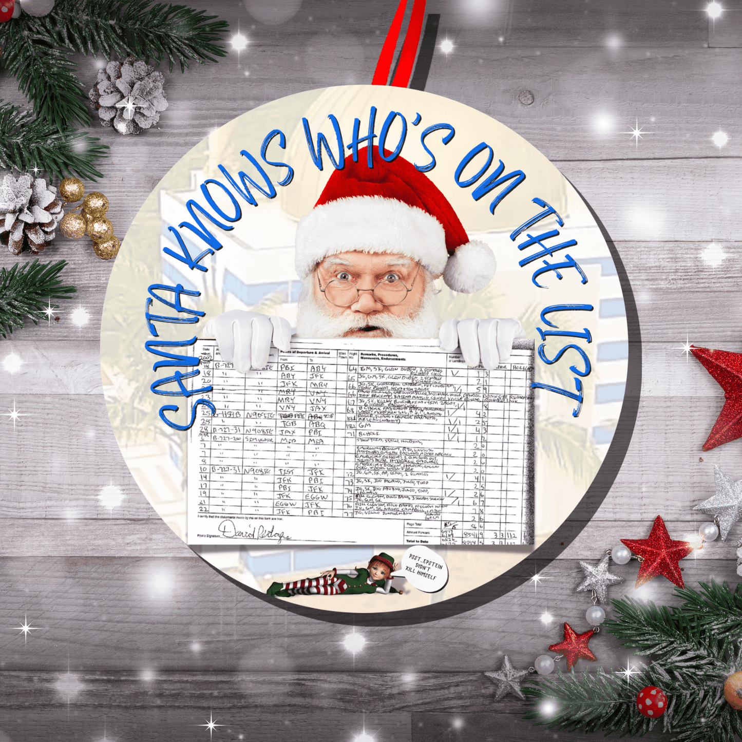 Funny Christmas Ornament A Very Epstein Christmas 11