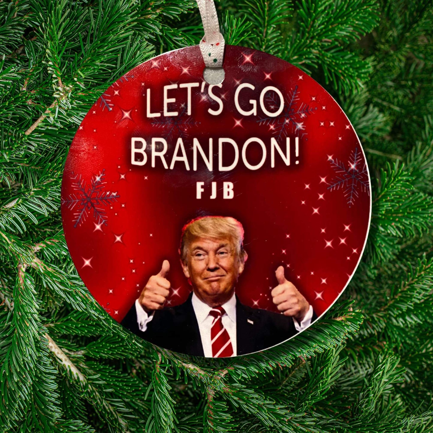 Let’s Go Brandon Christmas Ornament
