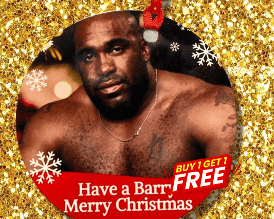 Funny Christmas Ornament Barry Wood - Hilarious Meme Ornament - Unique Xmas Decor