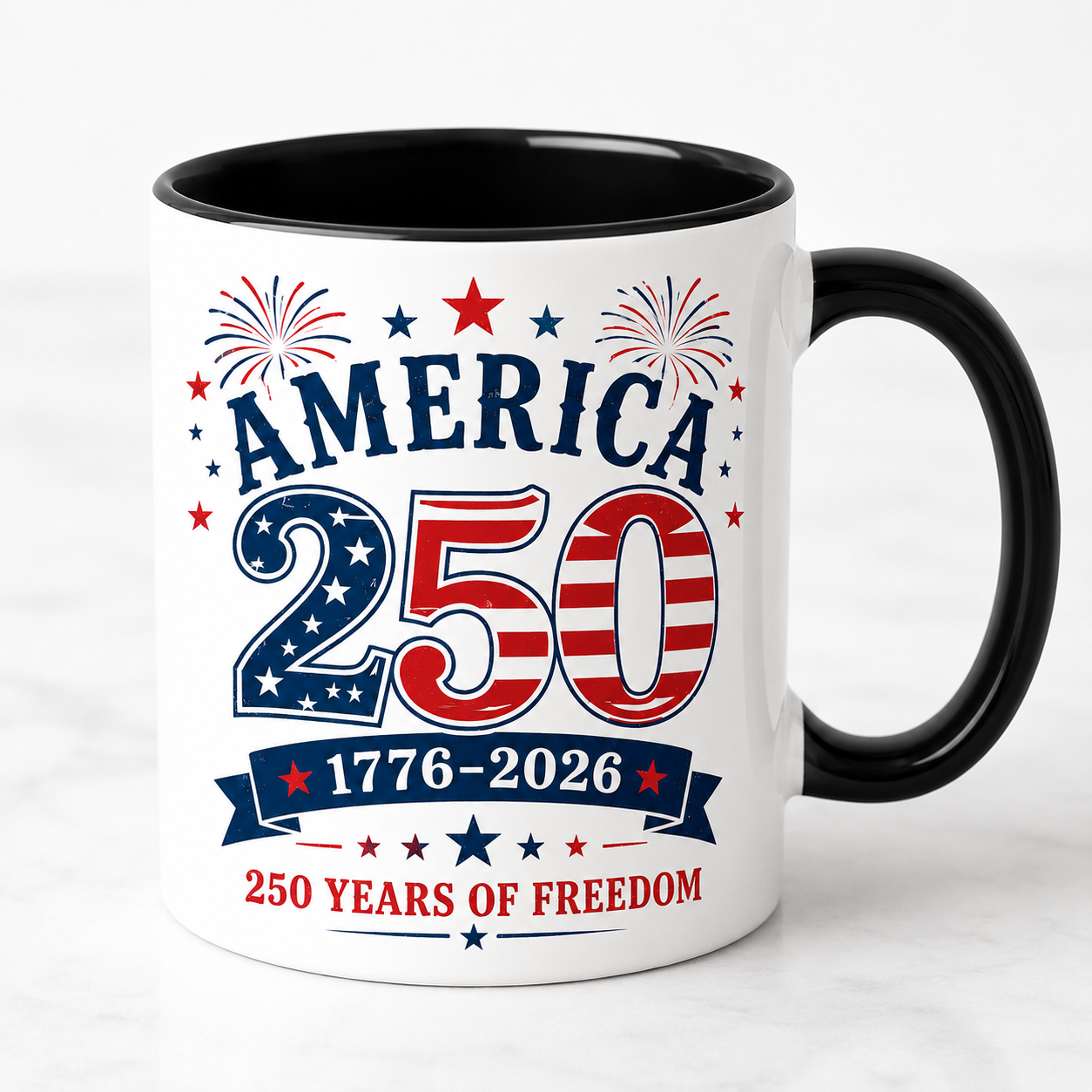 America 250th Anniversary Mug – Patriotic 4th of July Coffee Mug