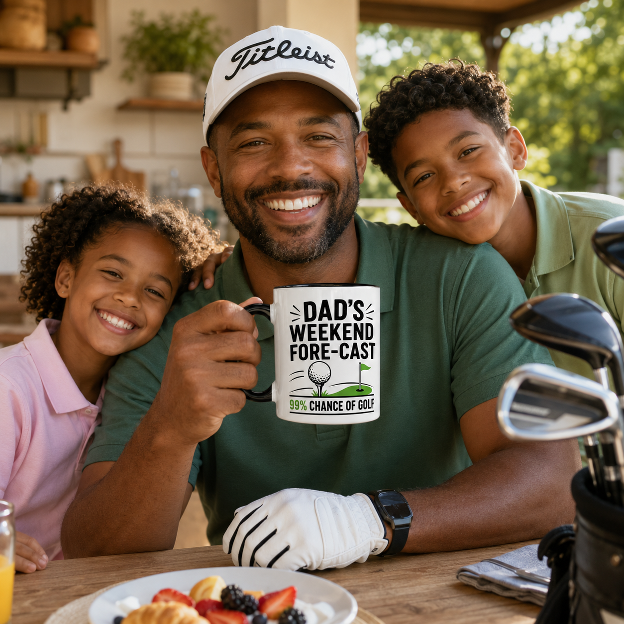 Dad’s Weekend Forecast Golf Mug – Funny Father’s Day Coffee Mug Gift for Golf Dad