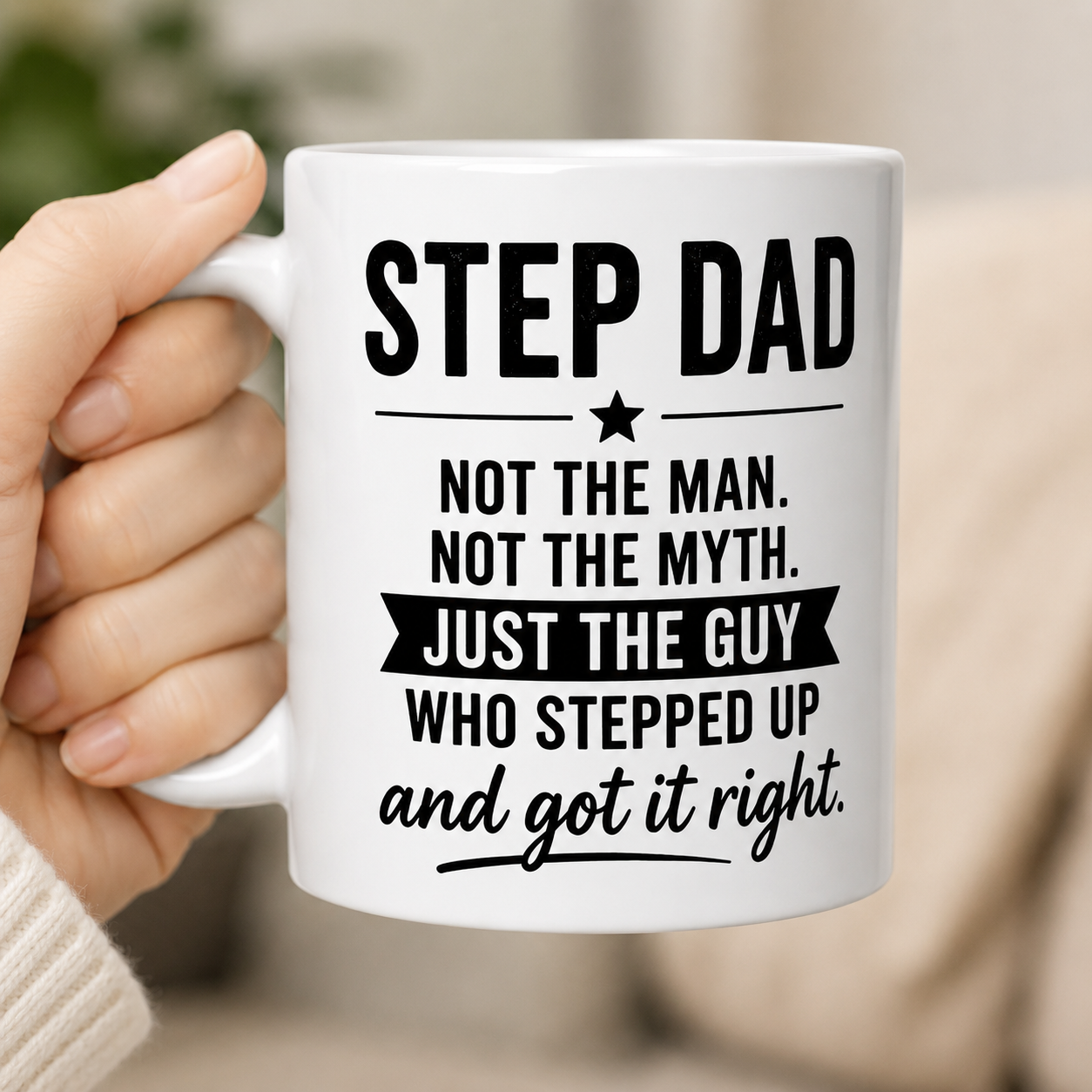 Step Dad Mug – Not the Man Not the Myth Father’s Day Gift for Stepdad
