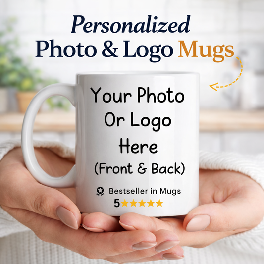 Personalized Photo & Logo Coffee Mug | Custom Gift