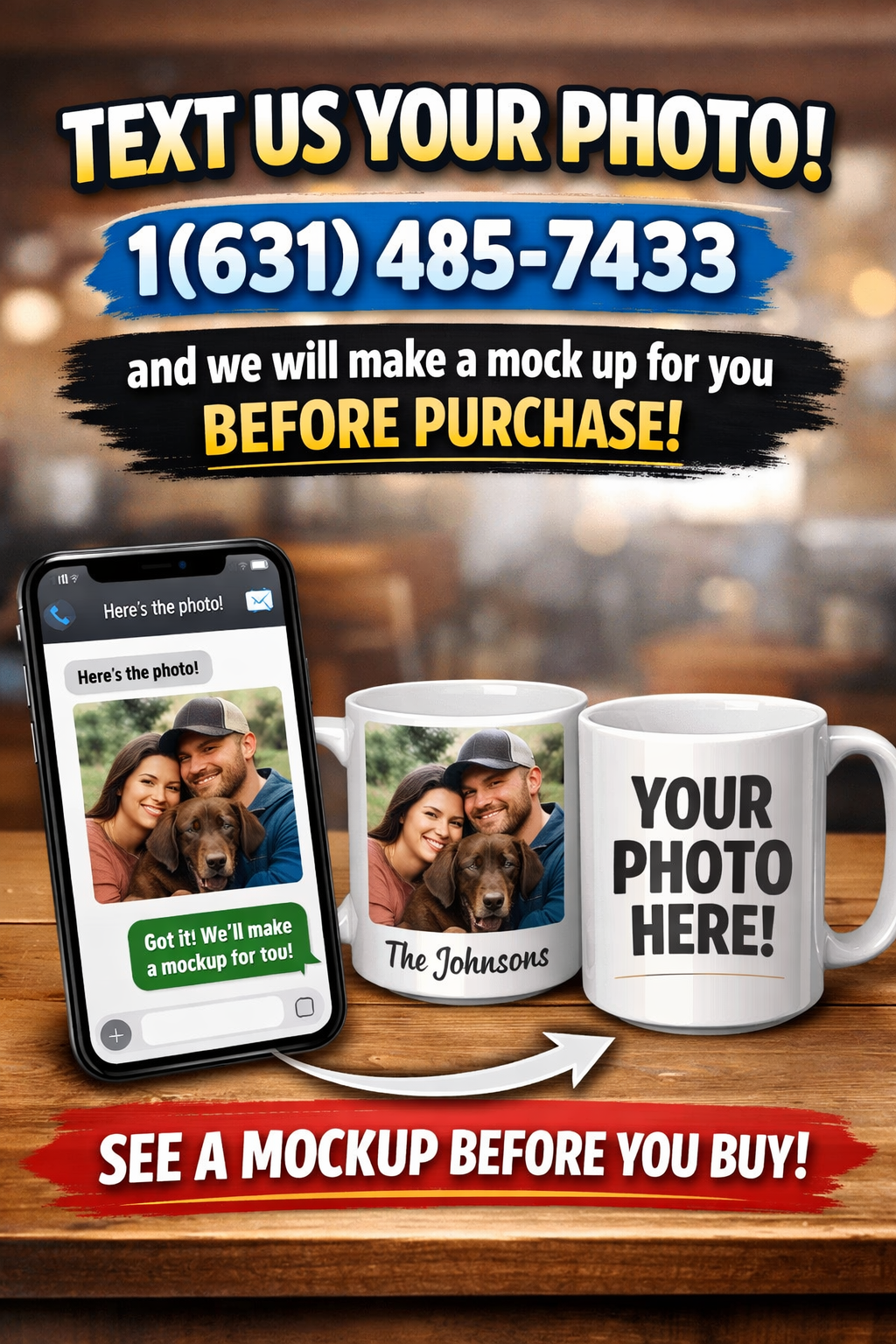 Personalized Photo & Logo Coffee Mug | Custom Gift | Company Mugs