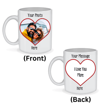 Personalized Photo And Message Heart Coffee Mug