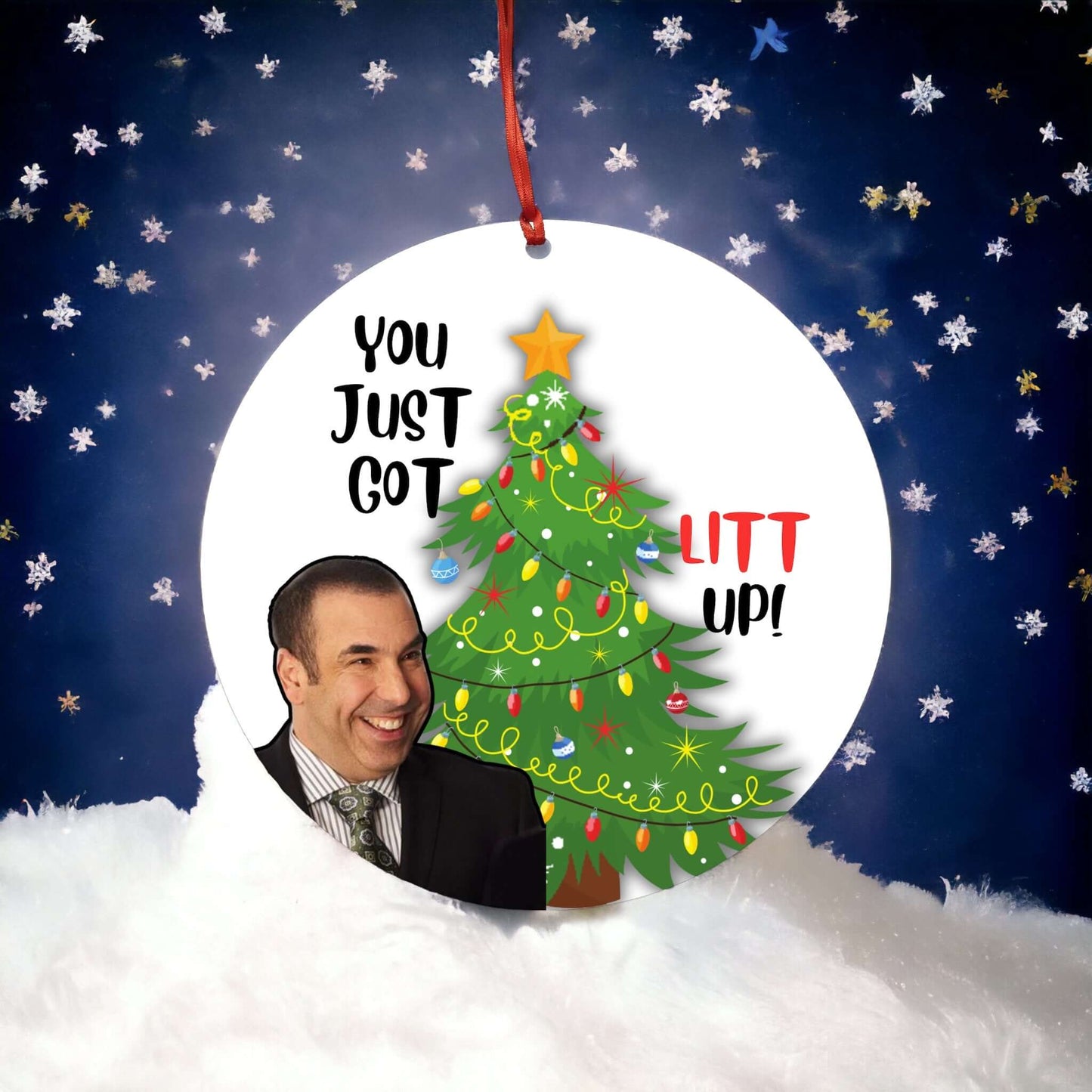 You Just Got Litt Up Funny Christmas Ornament Gift