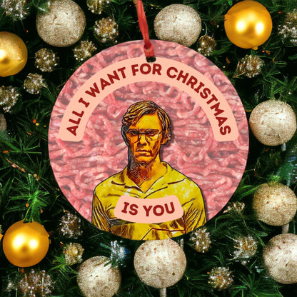 Funny Jeffrey Dahmer Christmas Holiday Meme Ornament