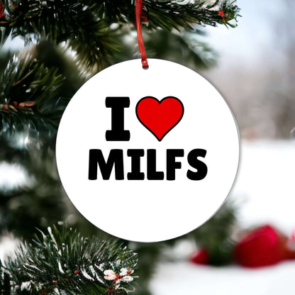 Christmas Ornament I Heart Milfs