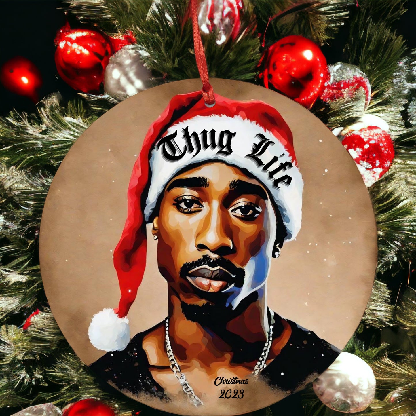 Tupac Christmas Ornament Gift
