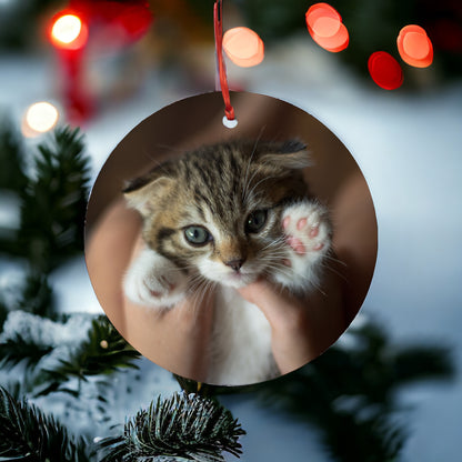 Custom Pet Photo Ornament, Personalized Dog and Cat Keepsake for Your Christmas Tree