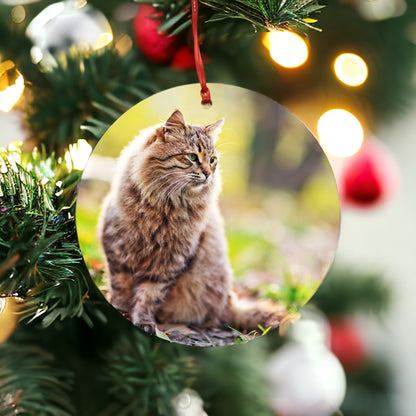 Custom Pet Photo Ornament, Personalized Dog and Cat Keepsake for Your Christmas Tree