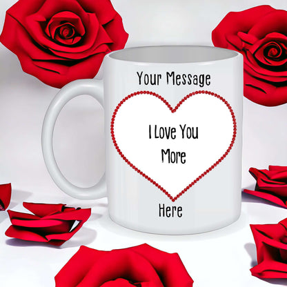 Personalized Photo And Message Heart Coffee Mug