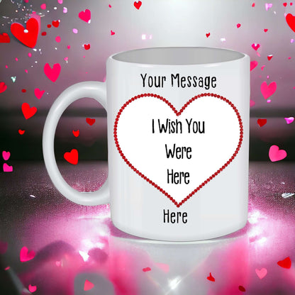 Personalized Photo And Message Heart Coffee Mug