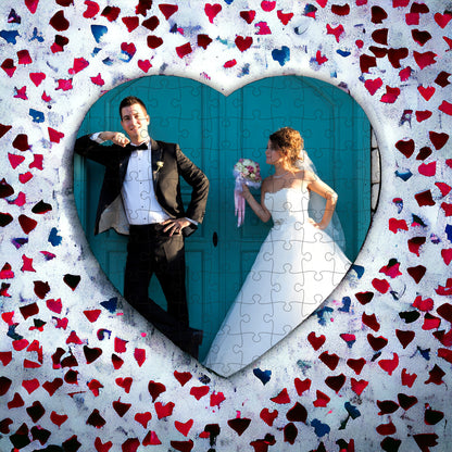 Custom Photo Or Message Heart Puzzle Gift