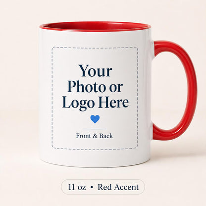 Custom Photo Coffee Mug Gift For Him Her Couples Office Mugs, Company Coffee Cups, Business Mugs