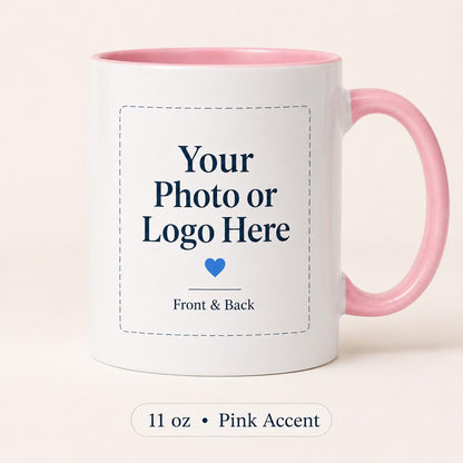 Custom Photo Coffee Mug Gift For Him Her Couples Office Mugs, Company Coffee Cups, Business Mugs