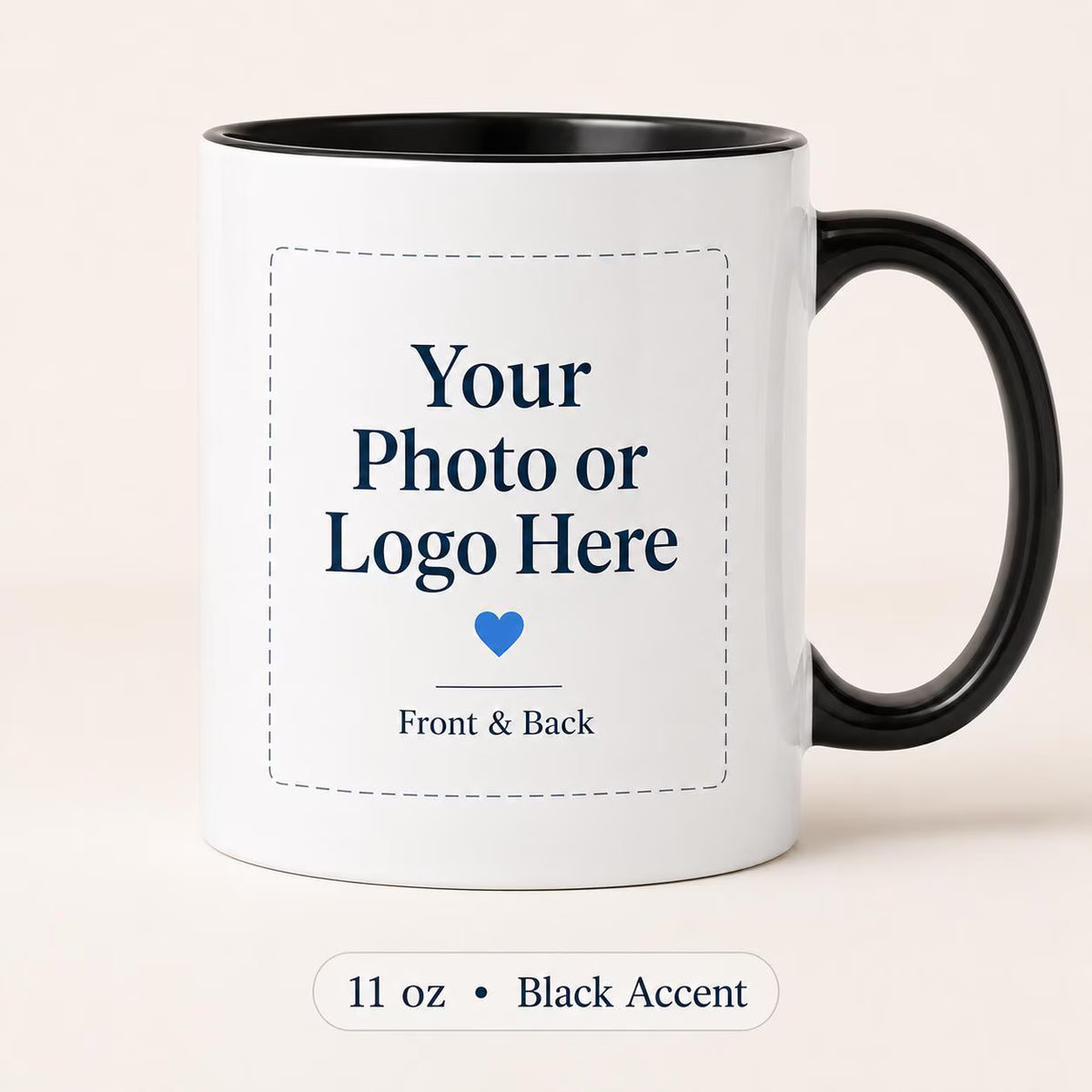 Custom Photo Coffee Mug Gift For Him Her Couples Office Mugs, Company Coffee Cups, Business Mugs