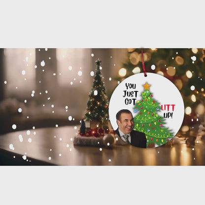 You Just Got Litt Up Funny Christmas Ornament Gift