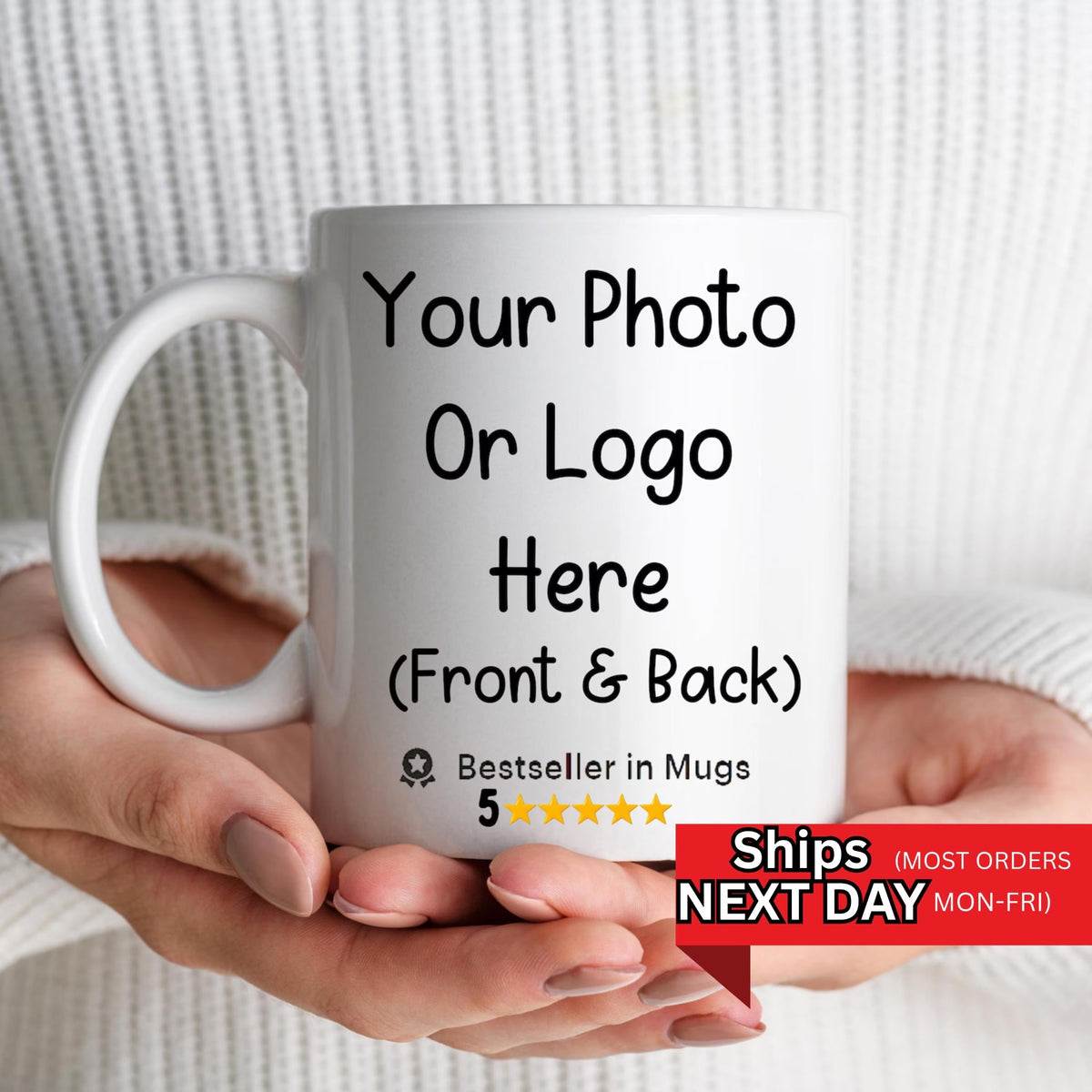Custom Photo Coffee Mug Gift For Him Her Couples Office Mugs, Company Coffee Cups, Business Mugs