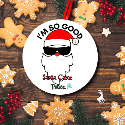 Naughty Santa Funny Christmas Ornament 4