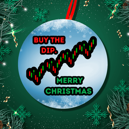 Day Trader Christmas Ornament, Buy The Dip, Stocks, Crypto 9