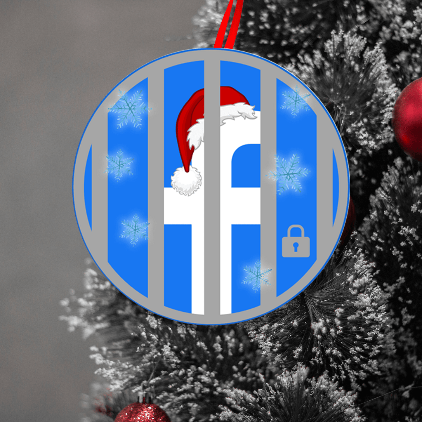 Facebook Jail Christmas Ornament