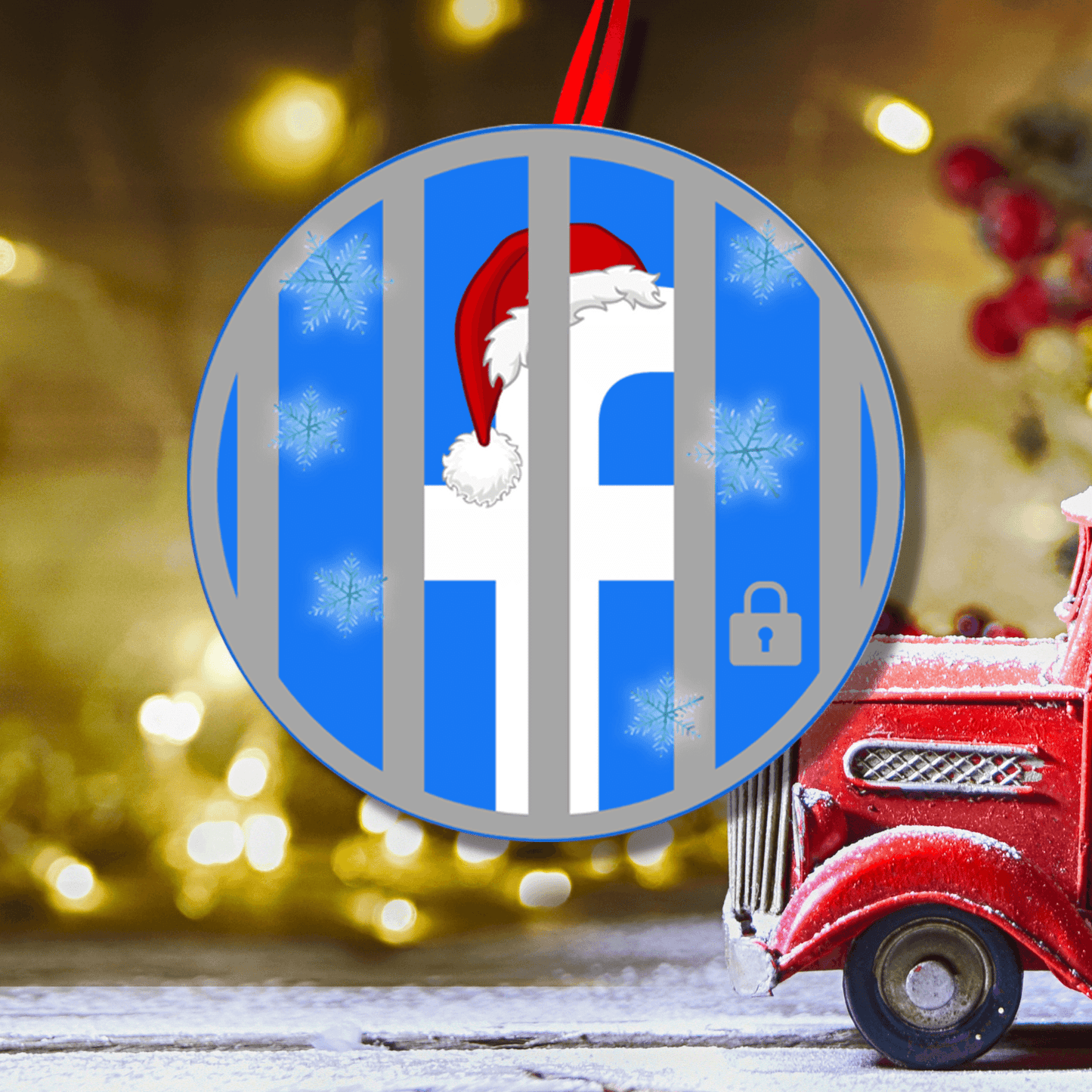 Facebook Jail Christmas Ornament