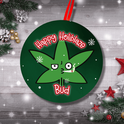 Funny Pothead Christmas Holiday Ornament For Weed Smokers 3