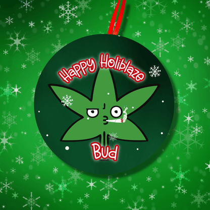 Funny Pothead Christmas Holiday Ornament For Weed Smokers 2