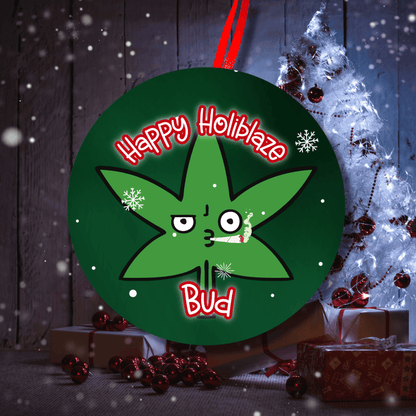 Funny Pothead Christmas Holiday Ornament For Weed Smokers 4