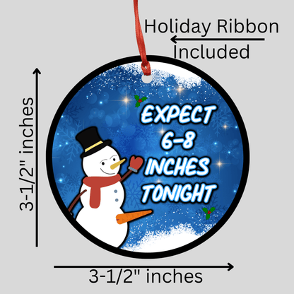 Naughty Snowman Funny Christmas Ornaments - Adult Ornaments - Christmas Gag Gift