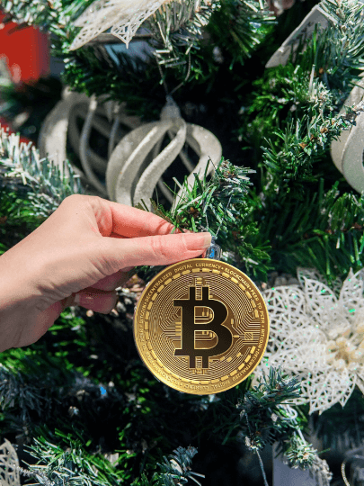 Cryptocurrency Christmas Ornament, Bitcoin Replica Christmas Tree Decoration