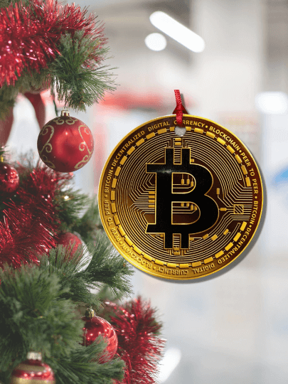 Cryptocurrency Christmas Ornament, Bitcoin Replica Christmas Tree Decoration 3