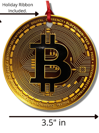 Cryptocurrency Christmas Ornament, Bitcoin Replica Christmas Tree Decoration 4
