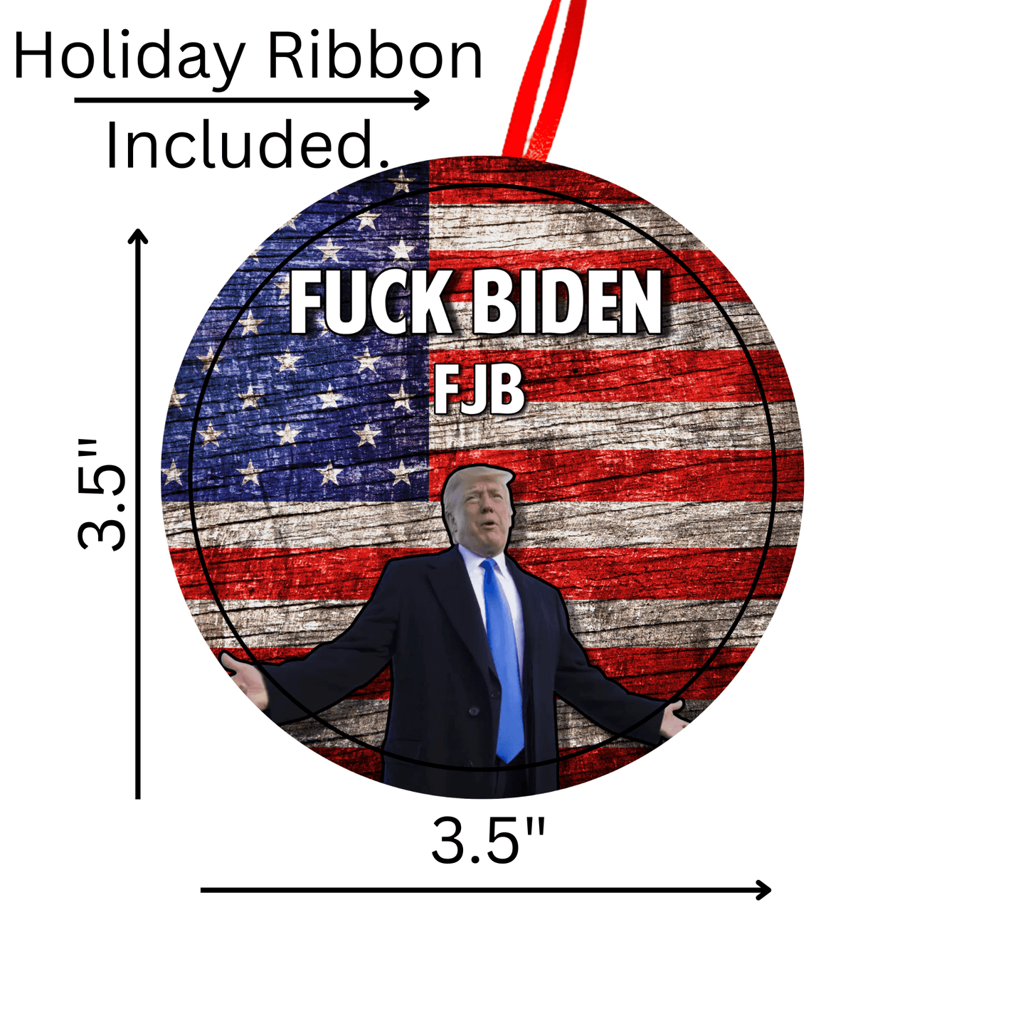 Christmas Ornament Fuck Biden Trump Supporter America First 3