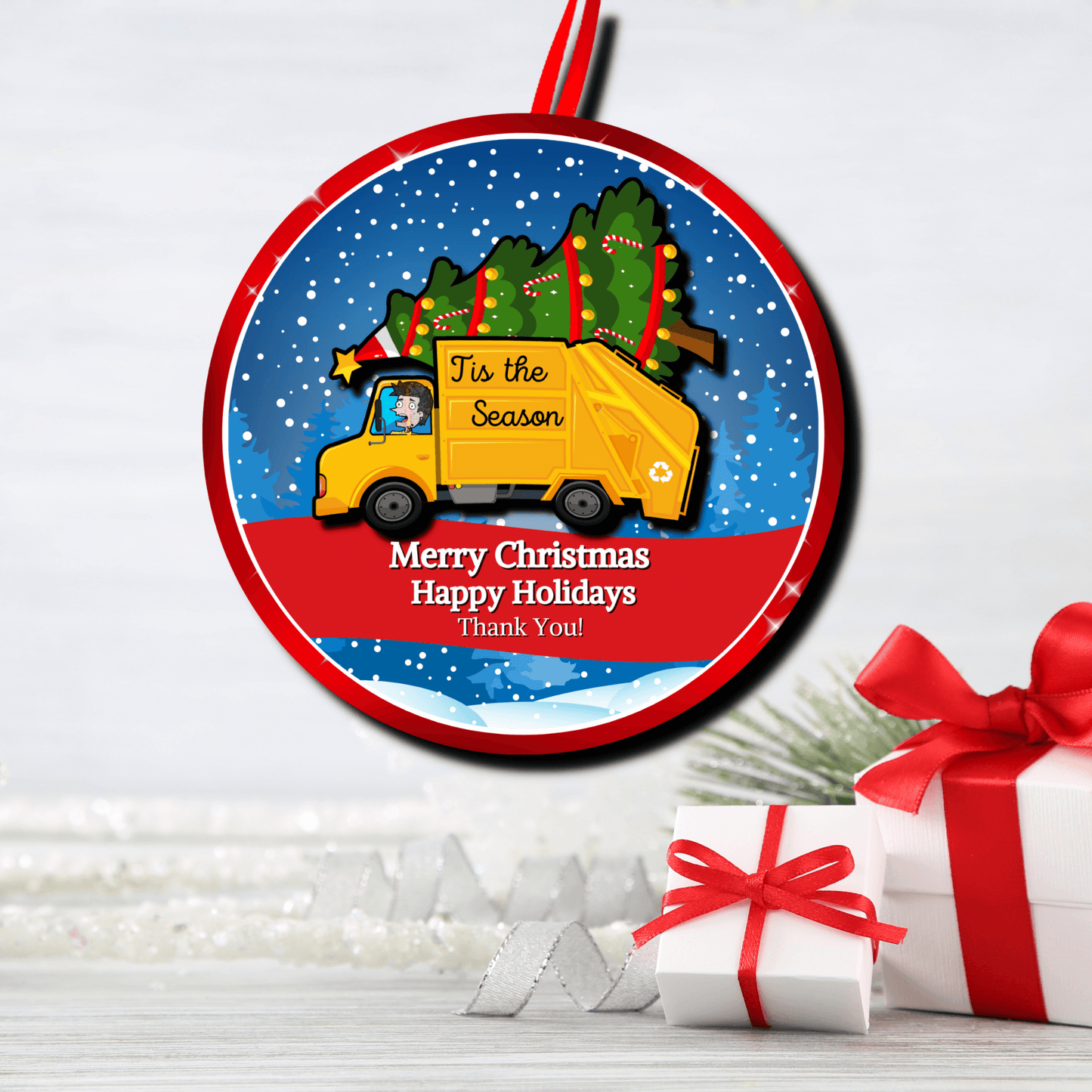 Christmas Holiday Ornament Gift For Sanitation worker, Garbage man, Sanitation department 2